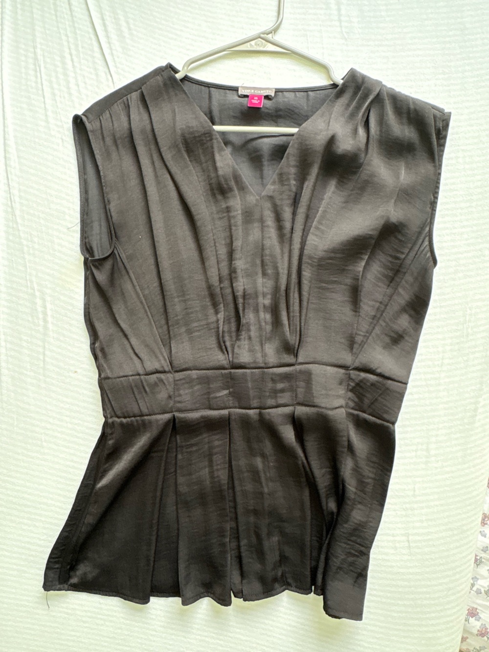 Vince Camuto Dark Brown A-Line Pleated Waist Skirt